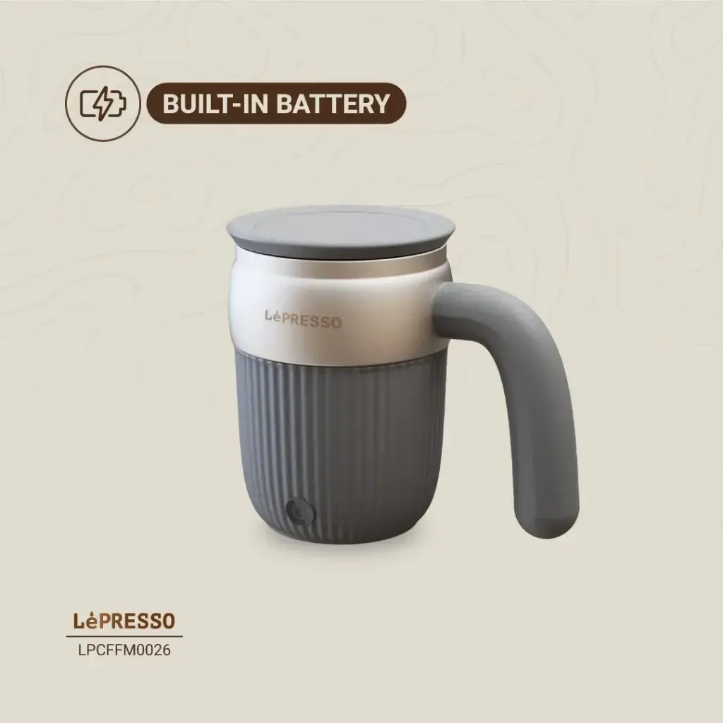 Lepresso Auto Magnetic Stirring Mug 450ML - Gray (2).webp
