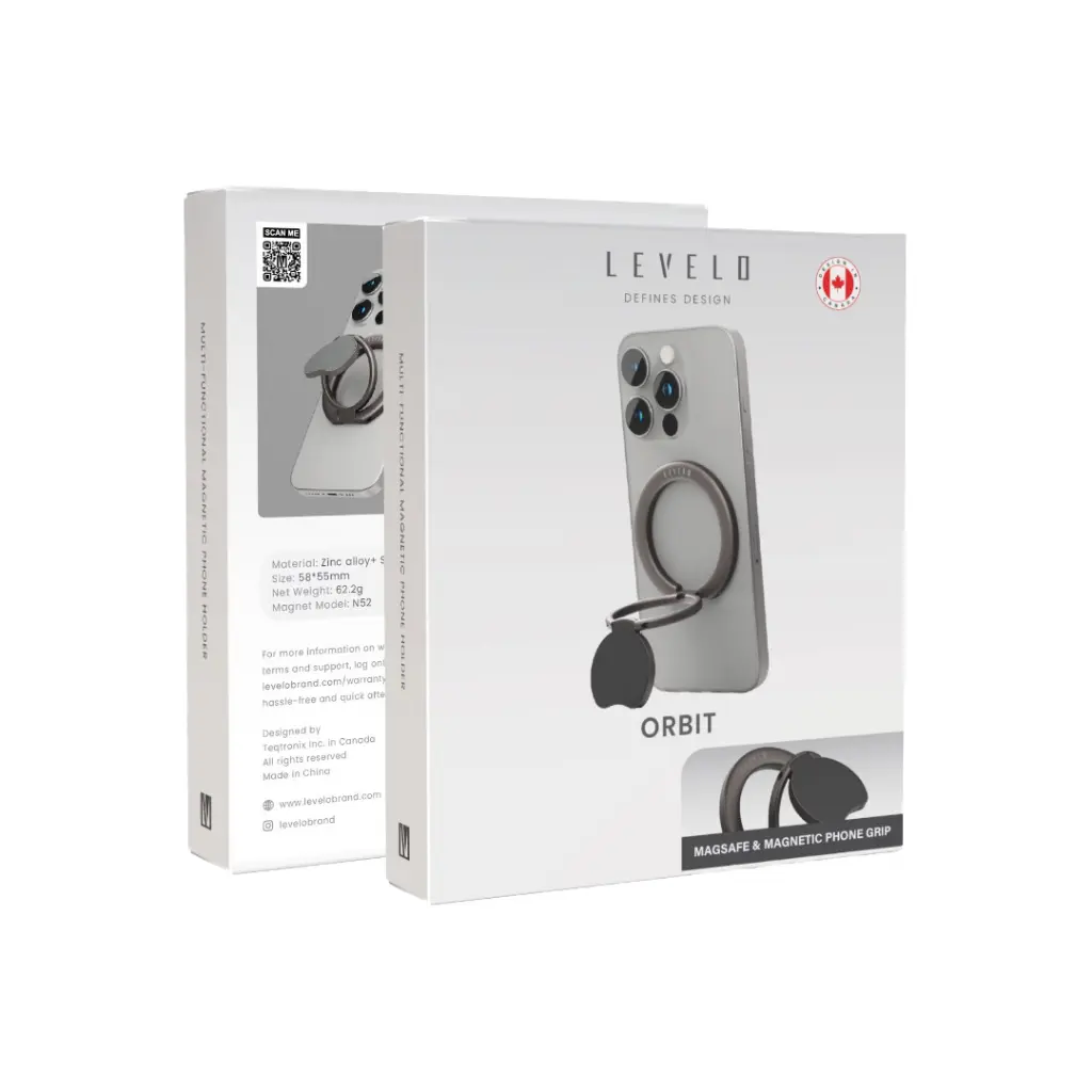 Levelo Orbit MagSafe & Magnetic Phone Ring Holder.webp