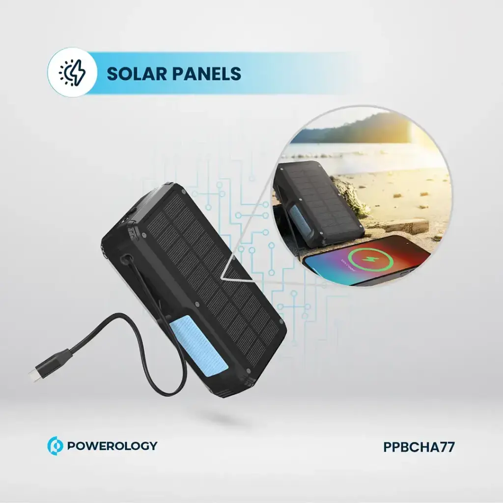 Powerology 27000mAh Solar Wireless Charging Power Bank - Black (8).webp