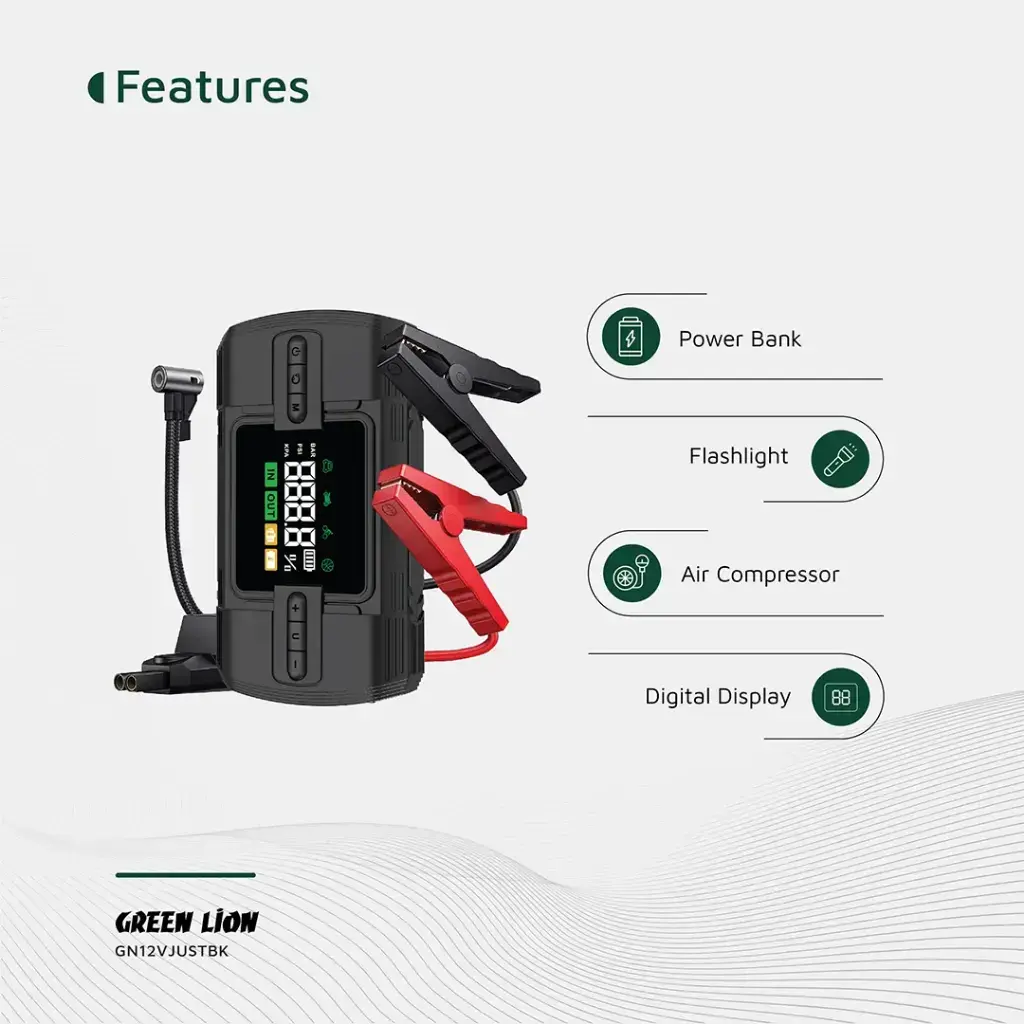 Green Lion 12V Jump Starter 12000 mAh - Black (1).webp