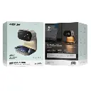 Green Lion Bedside Clock with Wireless Charger -wood.webp