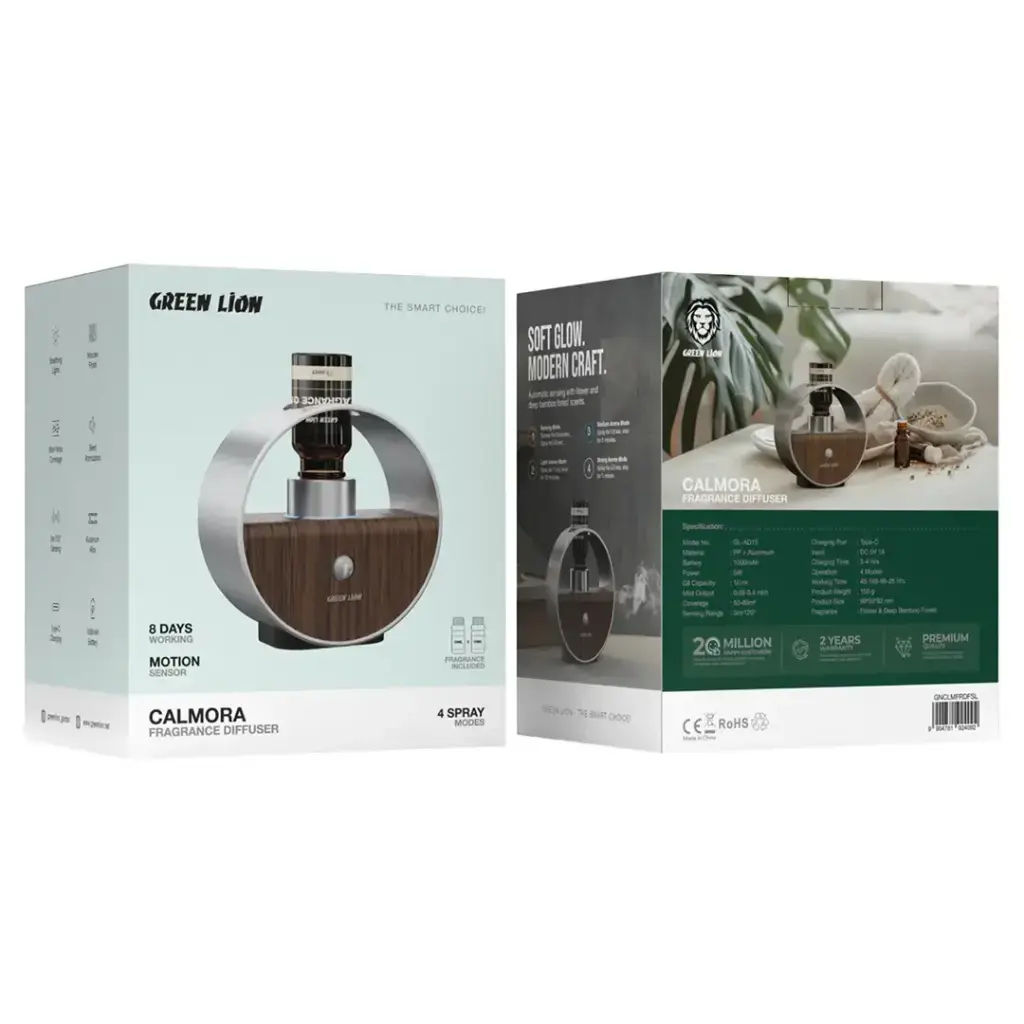 Green Lion Calmora Fragrance Diffuser - Silver.webp