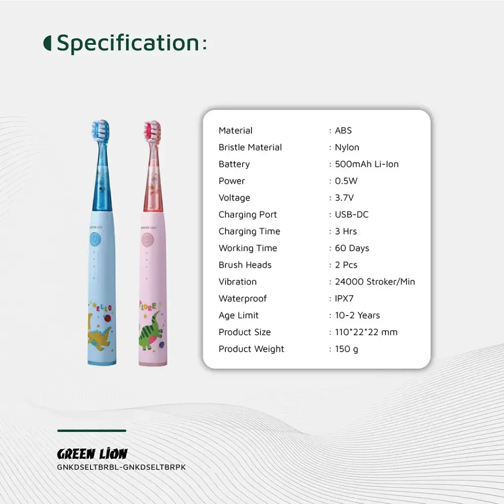 Green Lion Kids Electric Toothbrush (5).webp