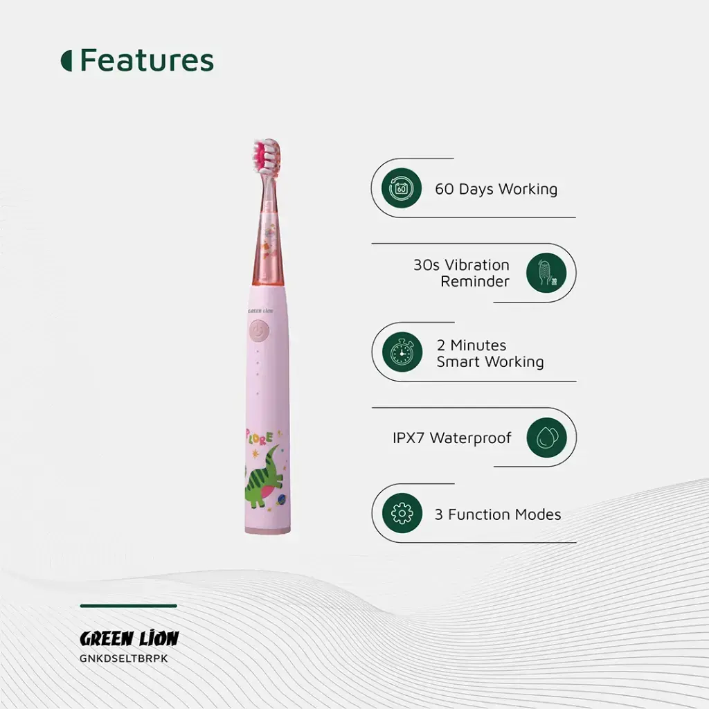 Green Lion Kids Electric Toothbrush.webp