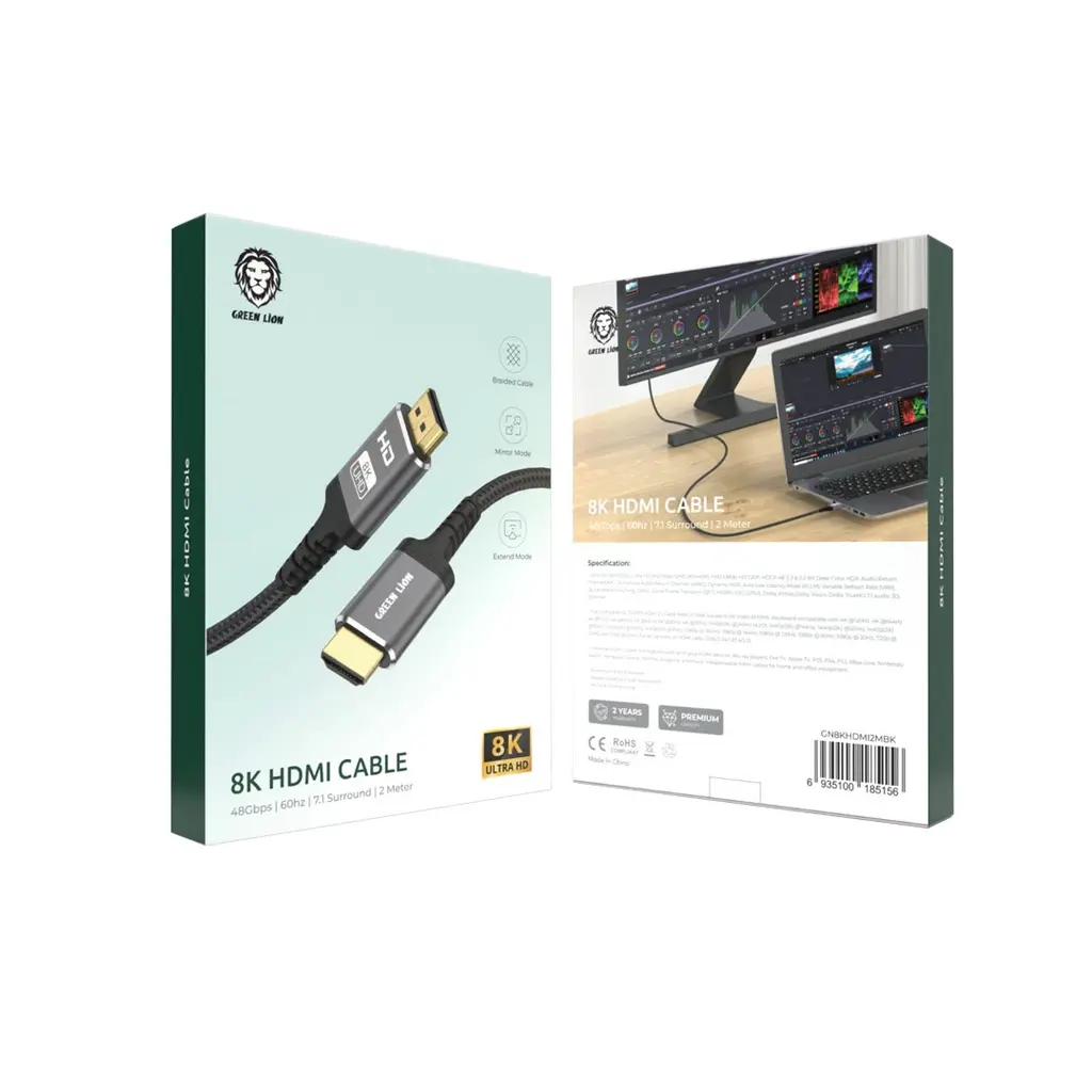 Green Lion 8K HDMI Cable 2 Meter - Black (1).webp