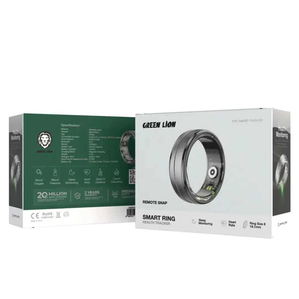 Green Lion Smart Health Tracker Ring - Black (1).webp