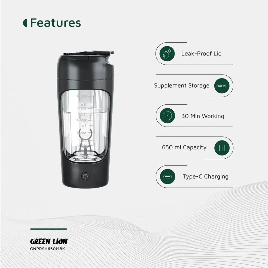 Green Lion Protein Mixer 650mL - Black (7).webp