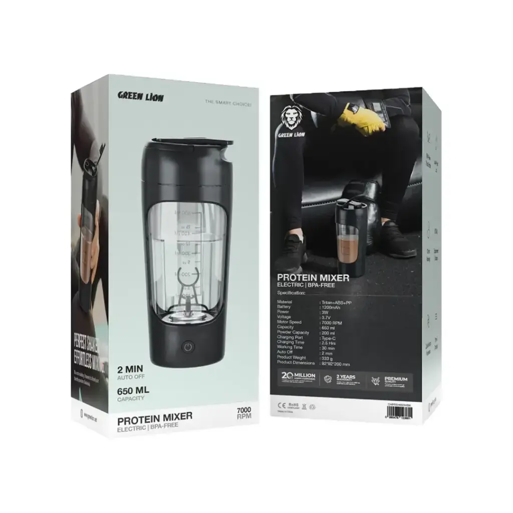 Green Lion Protein Mixer 650mL - Black.webp