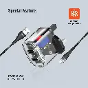 Porodo Dual Output Transparent Charger 2.4A UK with USB-A to Lightning Cable 1.2M - Black (1).webp