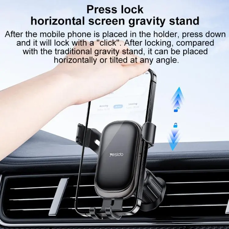 YESIDO-C247-Air-Vent-Gravity-Car-HolderBlack-MOBILE-HOLDER-YESIDO-3.webp