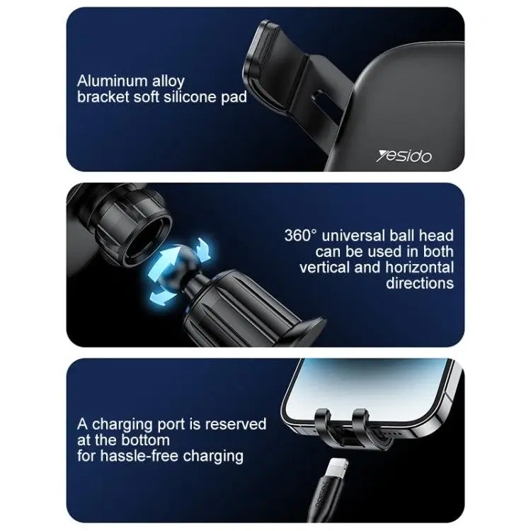 YESIDO-C247-Air-Vent-Gravity-Car-HolderBlack-MOBILE-HOLDER-YESIDO-2.webp