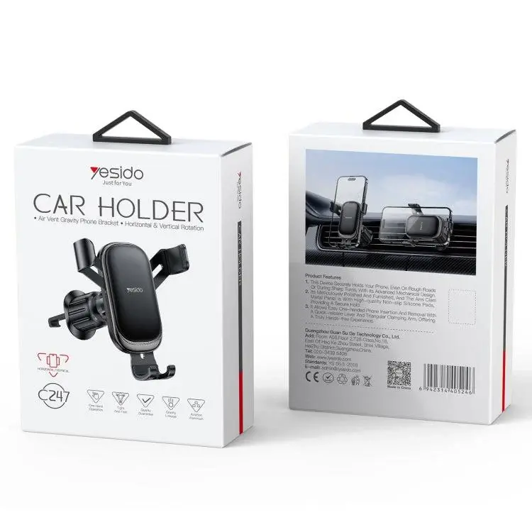 YESIDO-C247-Air-Vent-Gravity-Car-HolderBlack-MOBILE-HOLDER-YESIDO-6.webp