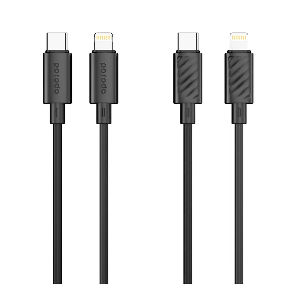 كيبل بورودو بلو من USB-C إلى لايتنينغ – الموديل PB-20WCLC-BK