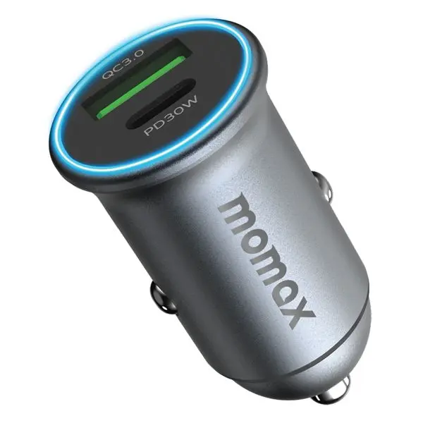 MOMAX MOVE 30W DUAL PORT CAR CHARGER