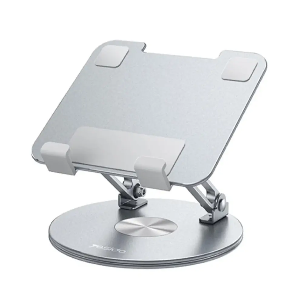 Yesido C293 360 Degree Rotating Foldable Tablet Desk Stand - Silver