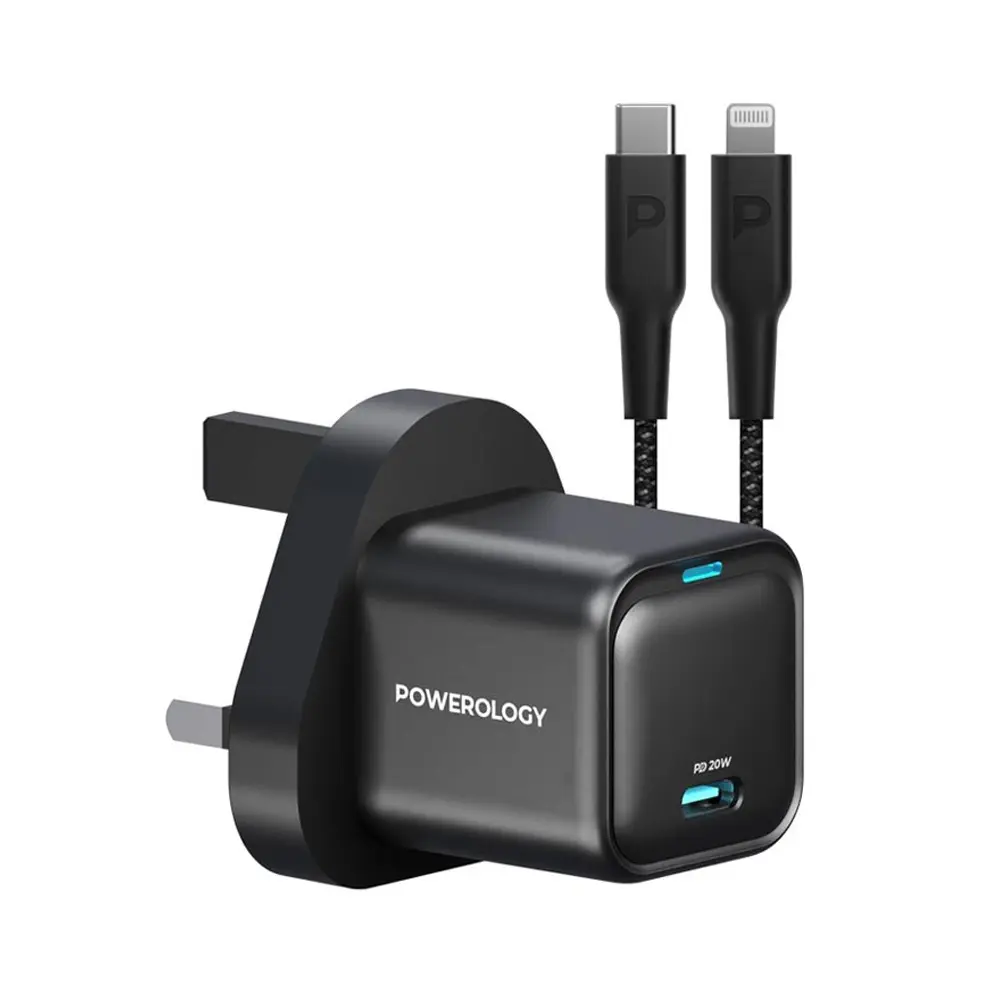 Powerology 20W Single C Port PD Charger - PWCUQC016-L
