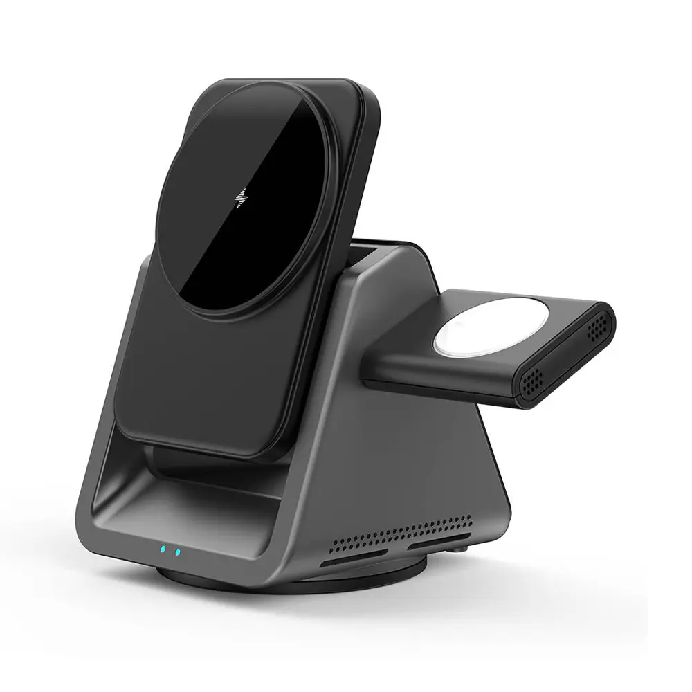 Wiwu Wi-W018 Coolpad Series 15W 3in1 Wireless Charging Stand for Phone and Smart Watch
