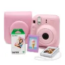 FujiFilm Instax Mini 12 Instant Camera (Blossom Pink) Bundle with Camera Case, 10-Shot Film Pack, Photo Album, and Photo Storage Case.