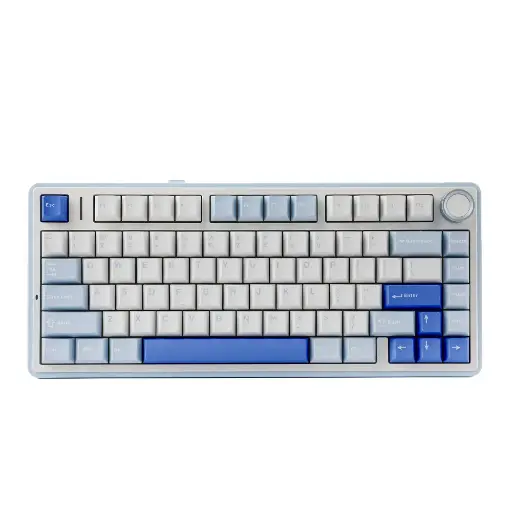 AULA F75 75% Wireless Mechanical Gaming Keyboard, 2.4GHz/Type-C/BT5.0, Star Vector Switch (White/Blue/Purple)