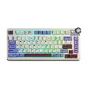 AULA AU75 Tri-Mode Wireless Mechanical Gaming Keyboard, Star Vector Switches – Bluetooth/2.4GHz/USB-C - Retro Roket