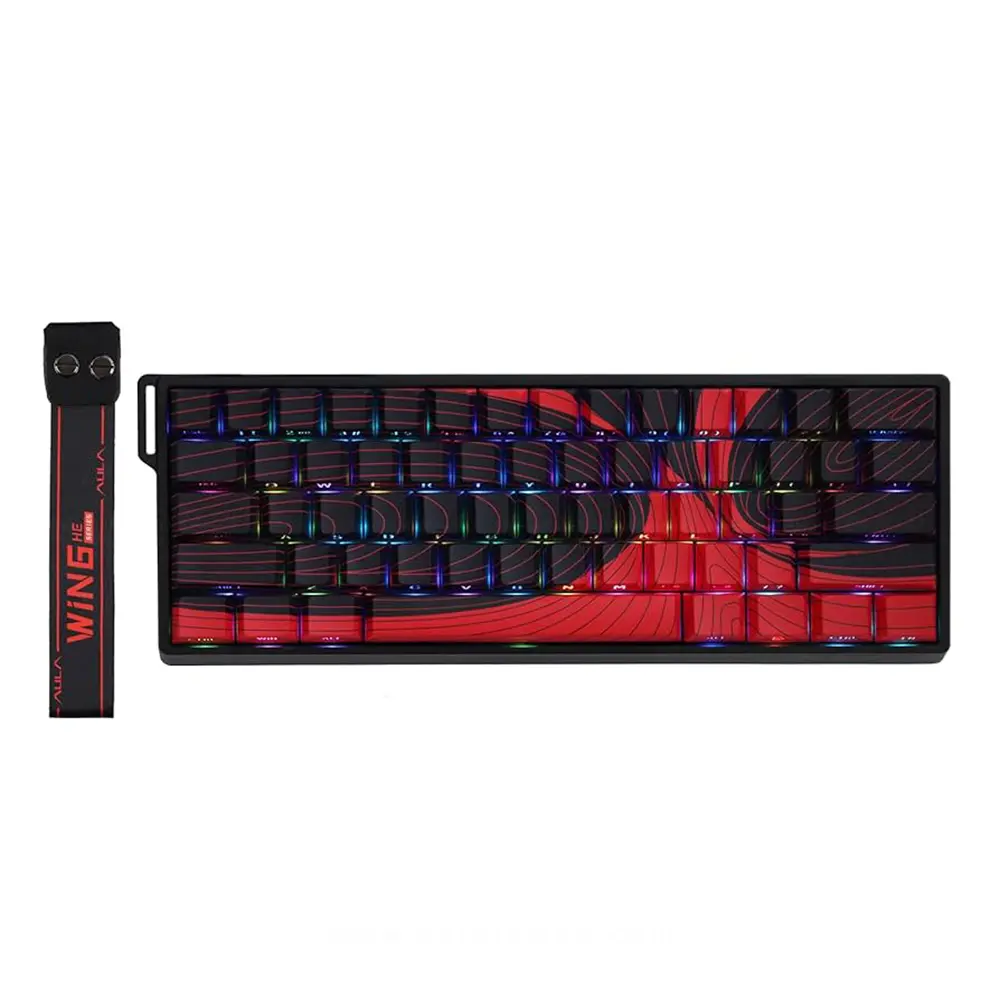 AULA WIN68HE Magnetic Switch Keyboard Black/Red 