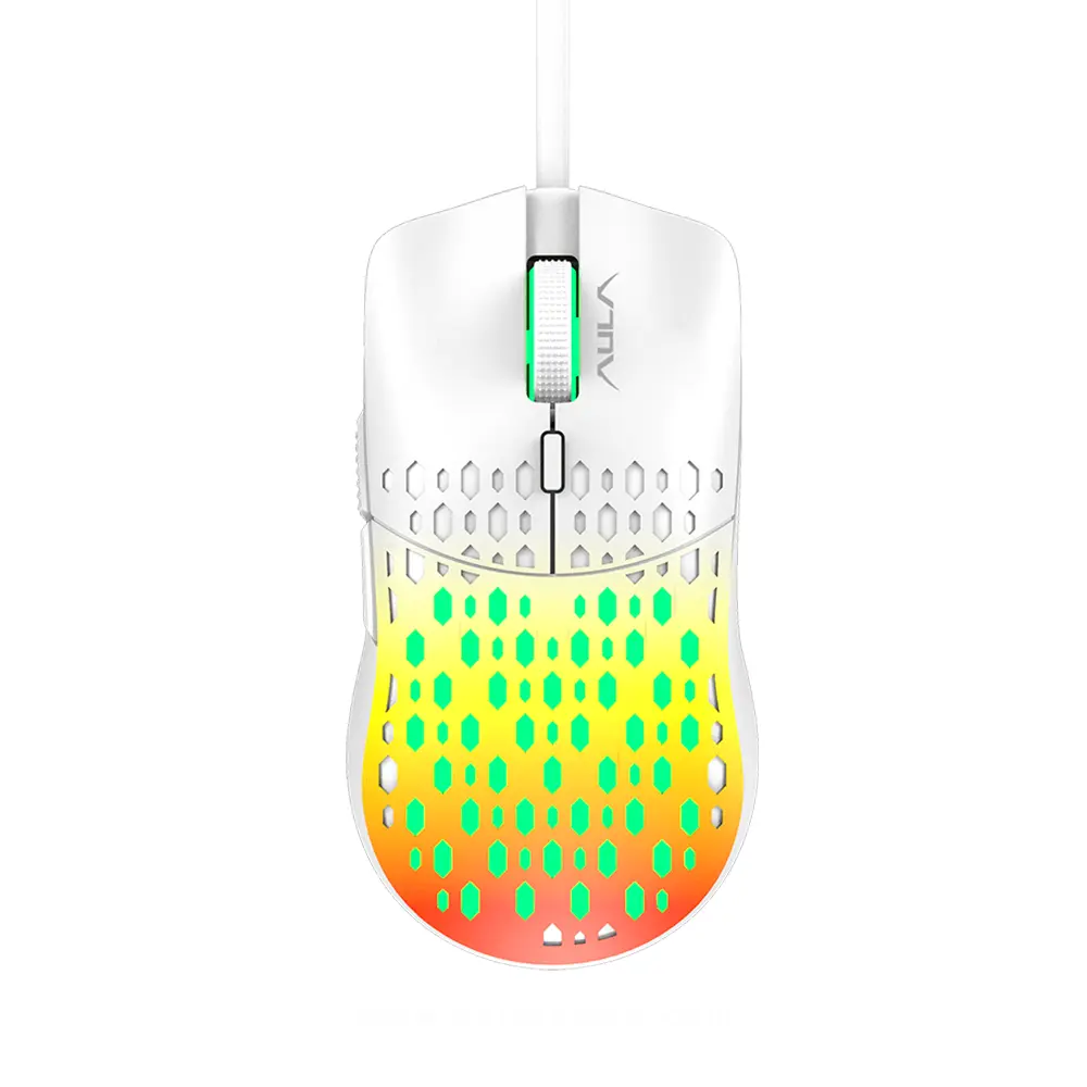 Aula Wind S11 Pro Honeycomb Design Colorful Light Wired Gaming Mouse - Orange 