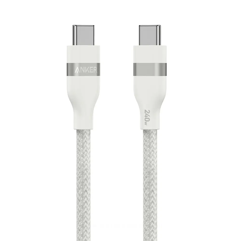 Anker USB-C to USB-C Cable (3 ft, 240W, Upcycled-Braided) - A82E2H21