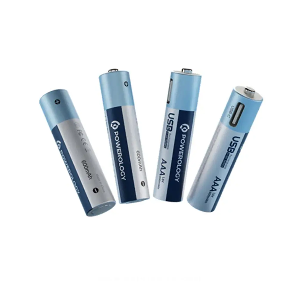 [PRUBAAA4] Powerology USB-C Rechargeable Lithium-Ion AAA Battery