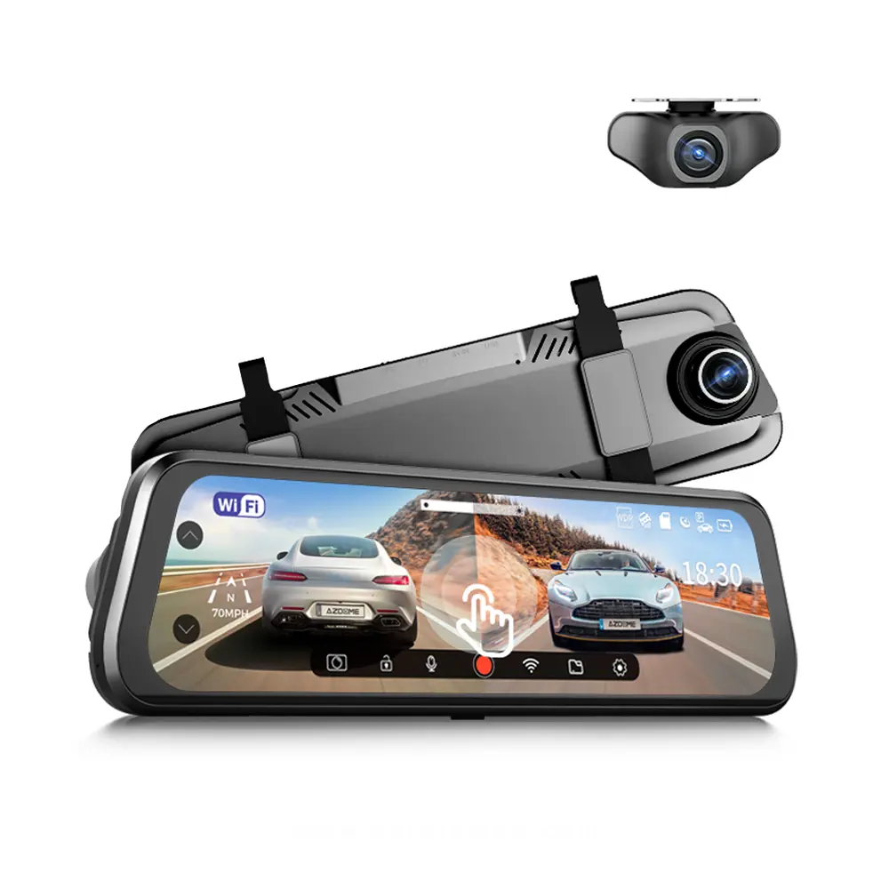 AZDOME Mirror Dash Cam AR09 2 Channels 4K