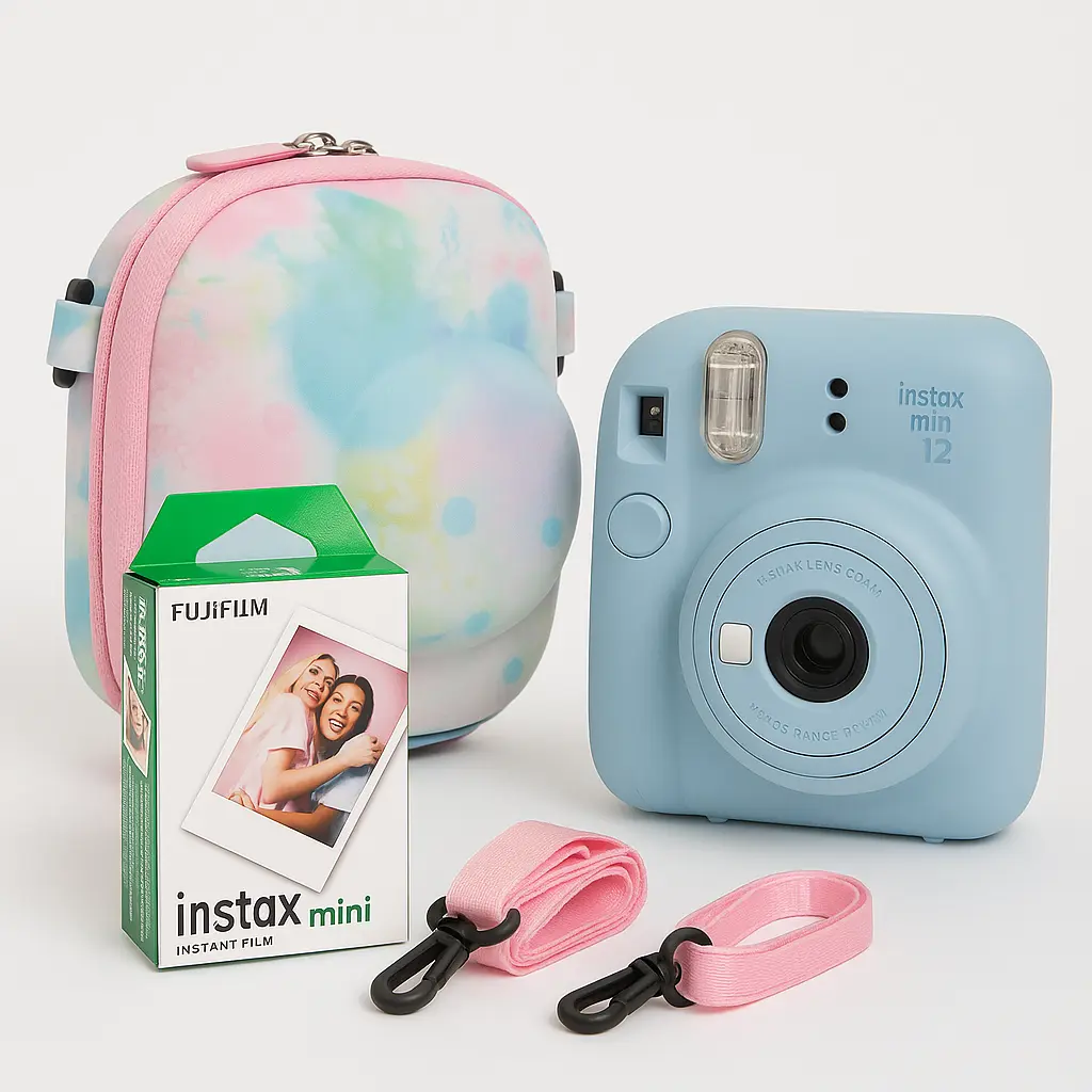 FujiFilm Instax Mini 12 Instant Camera Package Gift Box (Bundle) (Pastel Blue)