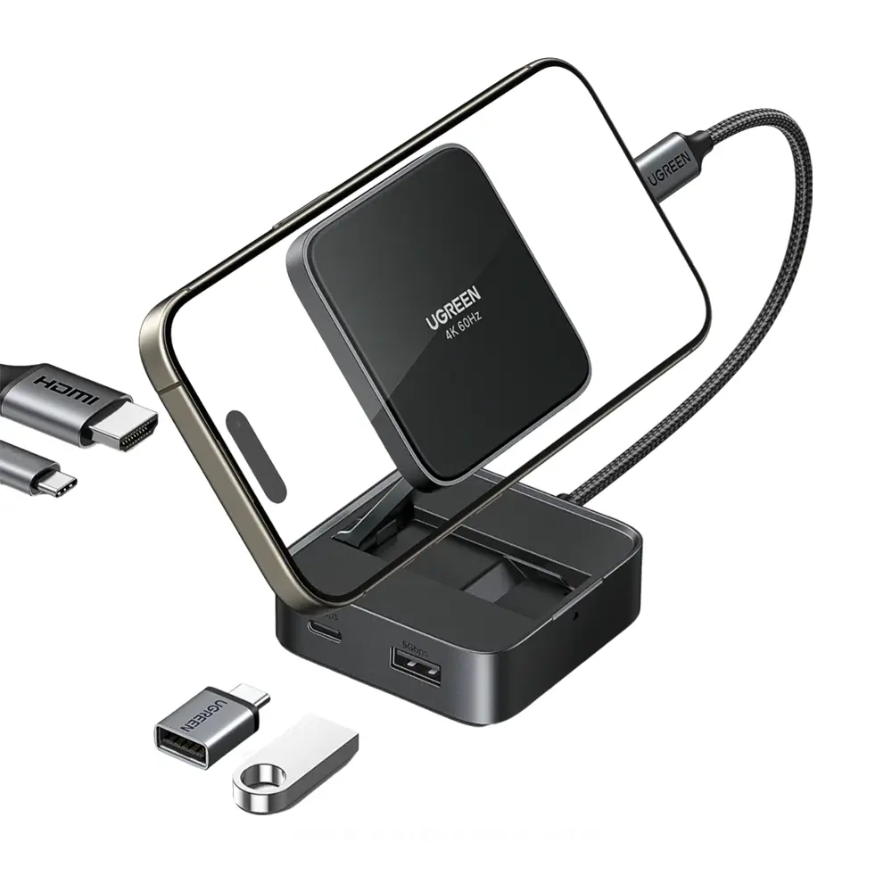 UGREEN 4-IN-1 Magnetic USB-C Hub for Phone, 4K@60Hz 100W PD - CM801 (35590)