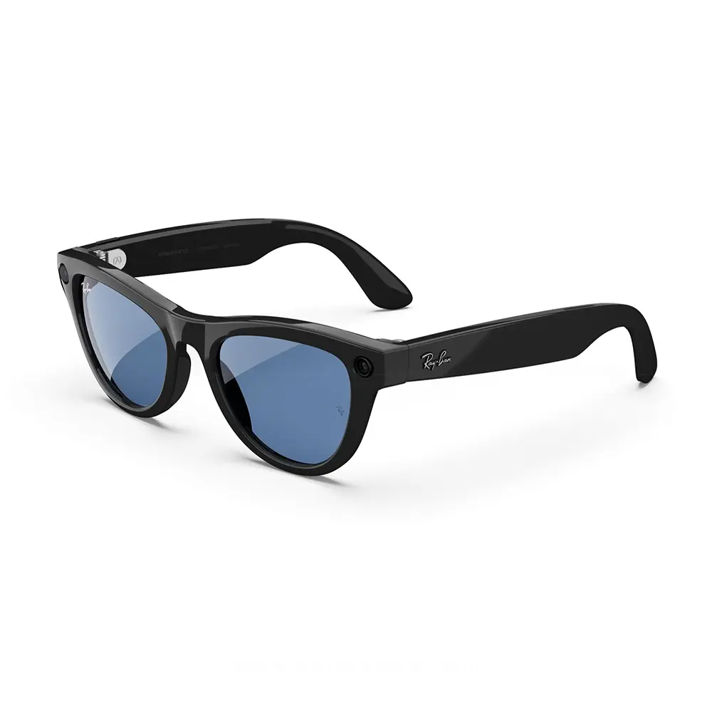 Ray-Ban Meta Skyler glasses with Meta AI - Transitions Blue Lenses - Shiny Black