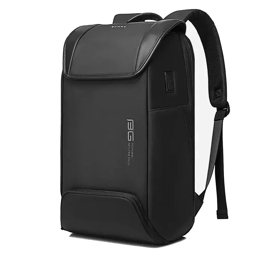 Bange BG-7267 Scorch 15.6inch Business Multi Compartment Stylish Antitheft Laptop BackPack With USB Charging Port - Black