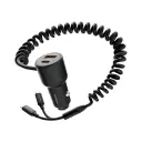 Porodo 95W Car Charger with USB-C, USB-A, Built-in