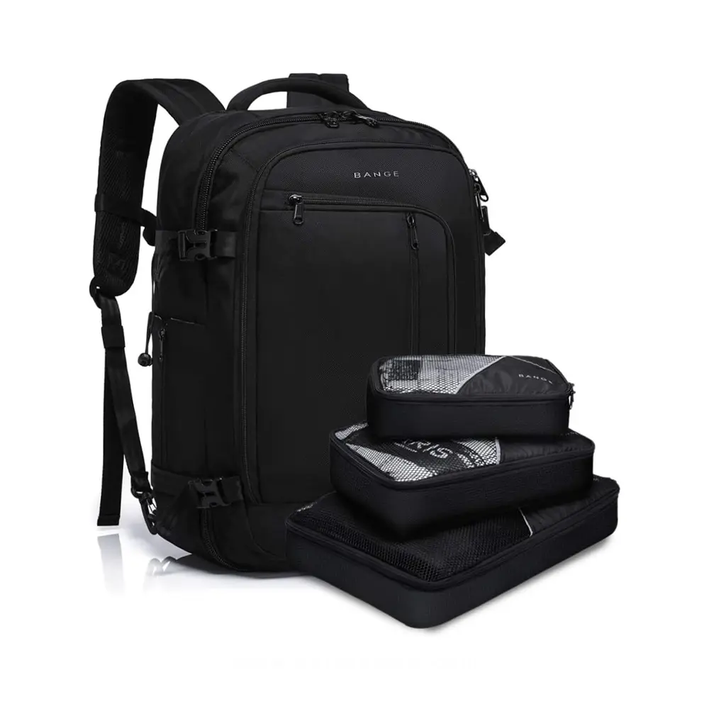 BANGE BG-1916 - 40L Travel Overnight Backpack Black