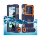 Shellbox Diving Case 2nd Gen – Waterproof Phone Case – Blue/Orange