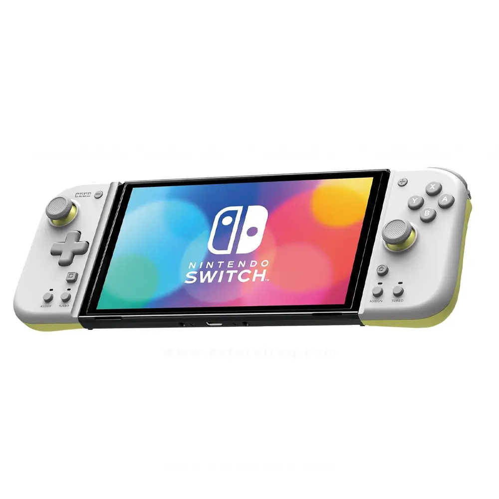 Hori - Split Pad Compact for Nintendo Switch - Light Gray & Yellow