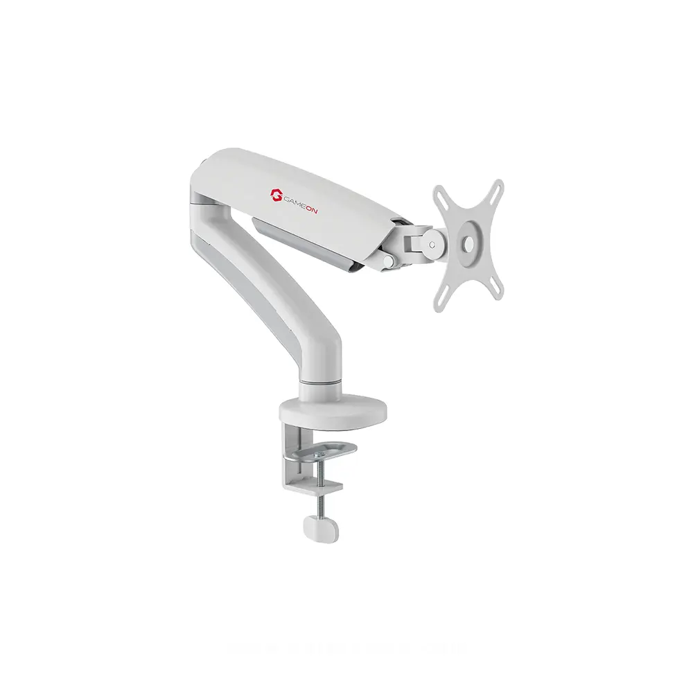 GAMEON GO-5450 Mechanical Spring White Monitor dual Arm For Gaming And Office Use | GO-5450 