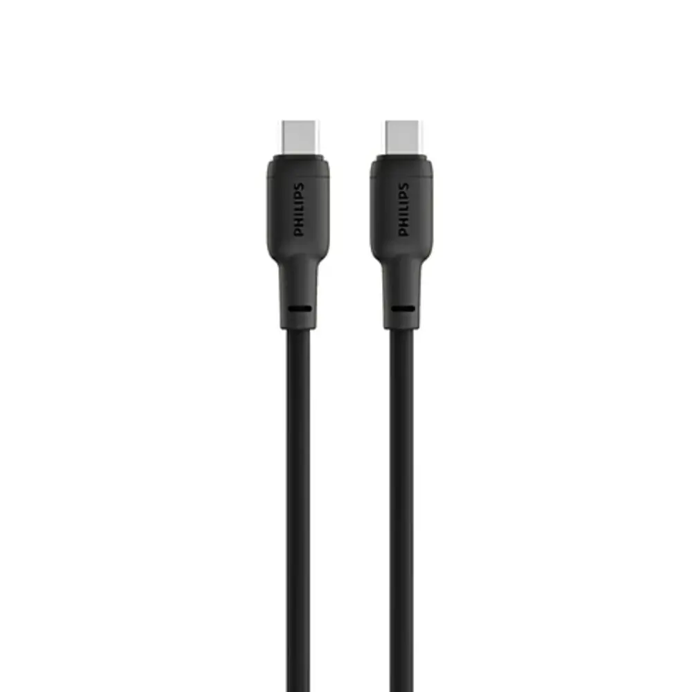 Philips Cable USB-C to USB-C DLC6541CW/00  (Black)
