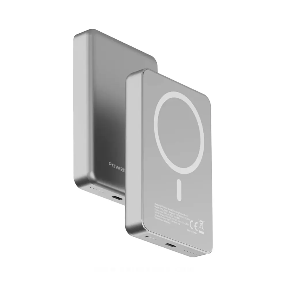 Powerology 10,000 mAh 20W PD & 15W Magsafe Powerbank (Titanium)