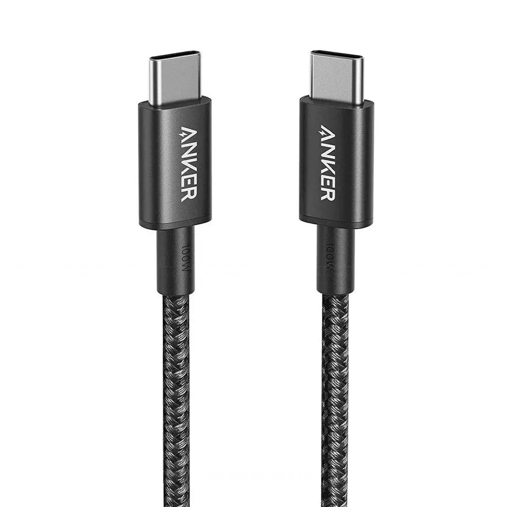 كيبل أنكر 333 مضفر من نوع USB-C إلى USB-C بقدرة 60 واط وطول 1.8 متر