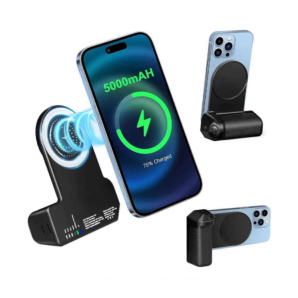 Handheld bluetooth selfie wireless charging