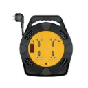 Porodo 4AC Extension Cable Reel with UK Plug (10m Wire) - Black