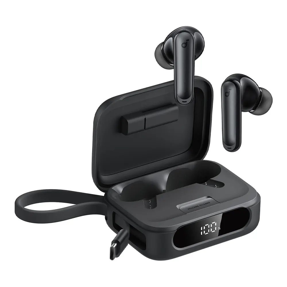 [A3937H11] Soundcore P41i Bluetooth Earphones with Built-in Charging Cable (Black)
