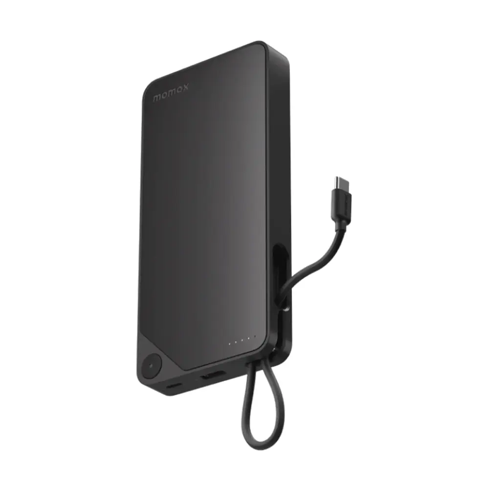 Momax 1-Power X 20,000Mah Power Bank With Built-In Usb-C Cable - Black 