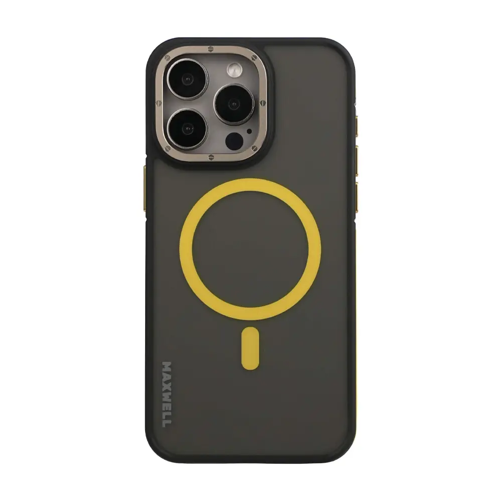 Armorsoft Magsafe Matte Yellow Case - iPhone 15 Pro Max