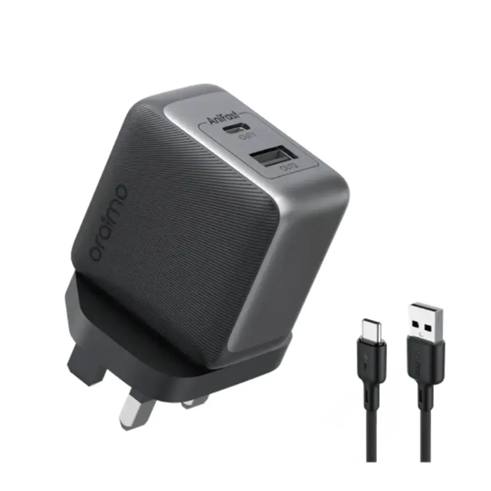 Oraimo Charger 33W Gan with A To C cable (60W) black 