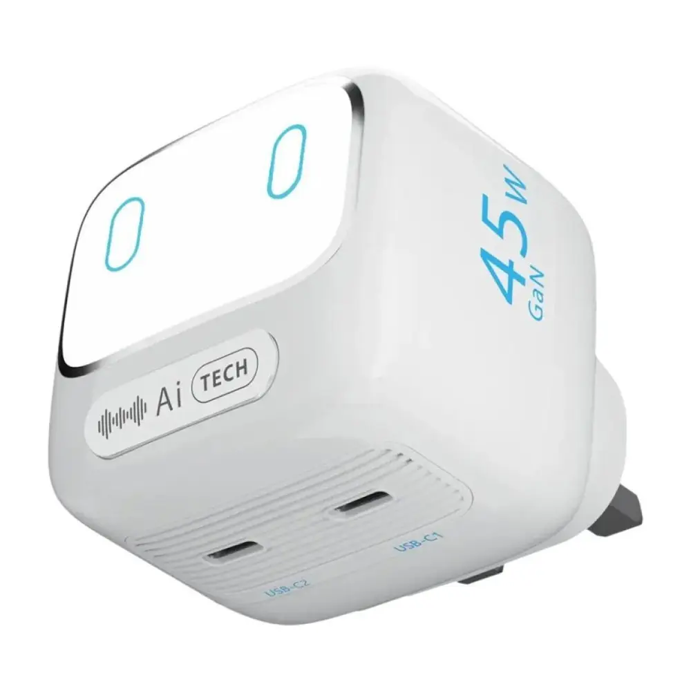 Powerology Lumix GaN AI Power Charger - White