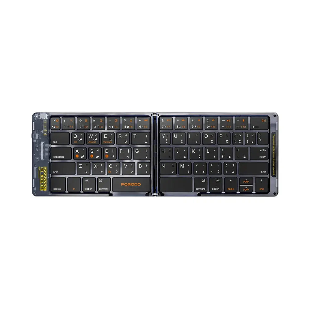 [PD-ETK03-BK] Porodo Crystal Shell Wireless Keyboard (Black)