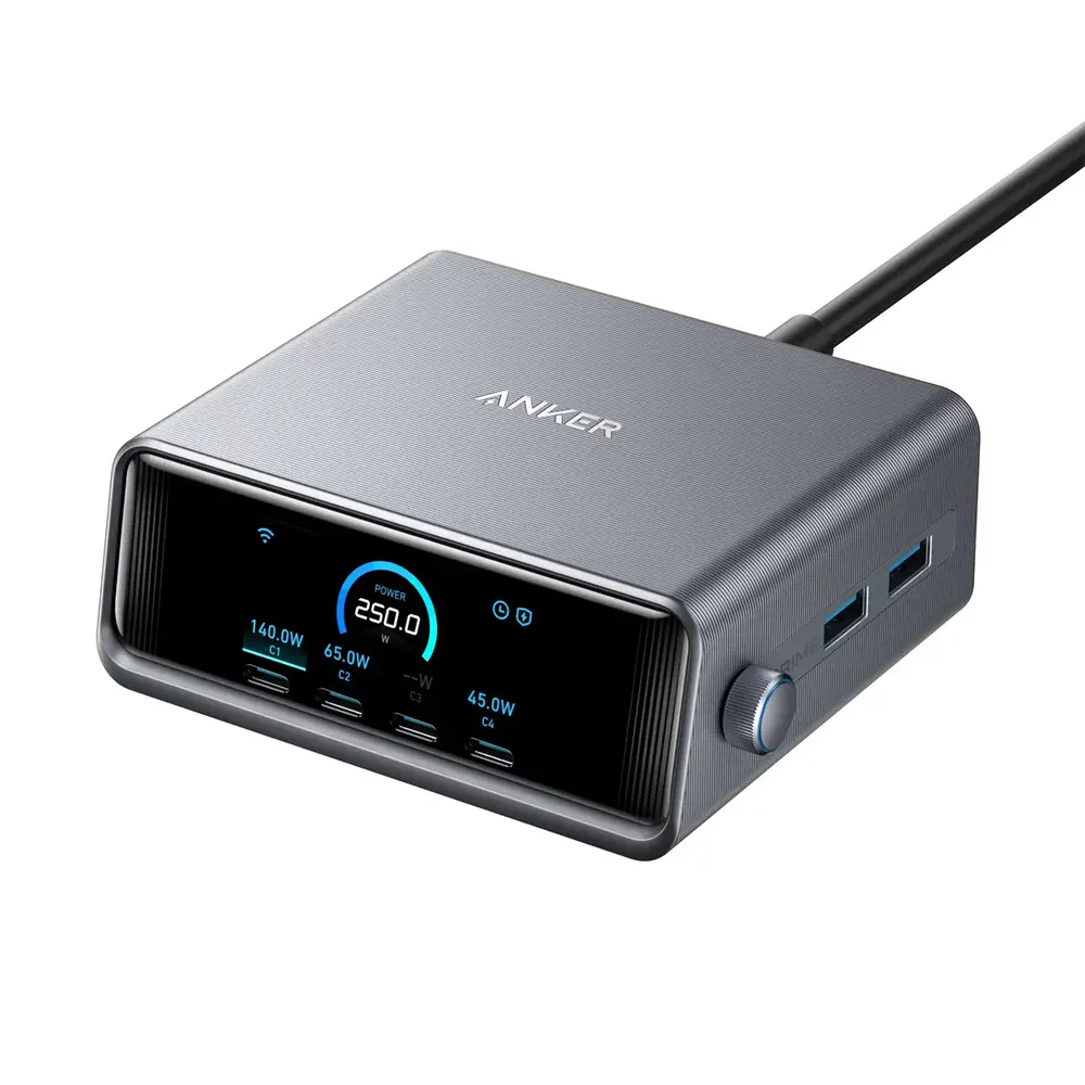 Anker Prime Charger (250W, 6 Ports, GaN Prime) | EStore